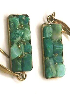 Green Amazonite Earrings Handmade Gemstone Dangle Boho Gift